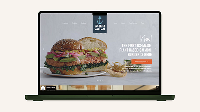 Good Catch Website branding cpg design food graphic design ui vegan website