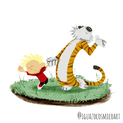 Calvin y Hobbes animation character graphic design illustration