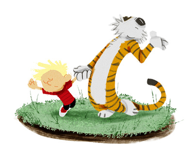 Calvin y Hobbes animation character graphic design illustration