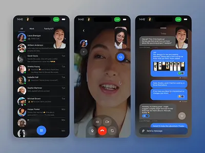Video Calling App Design app business chatapp design messaging app mobile app ui video calling
