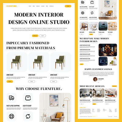 Furniture Website Design adobe design figma furniture graphic photoshop website