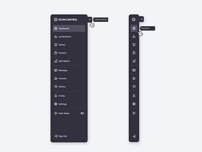 Sidebar Navigation by nik.dsgn on Dribbble