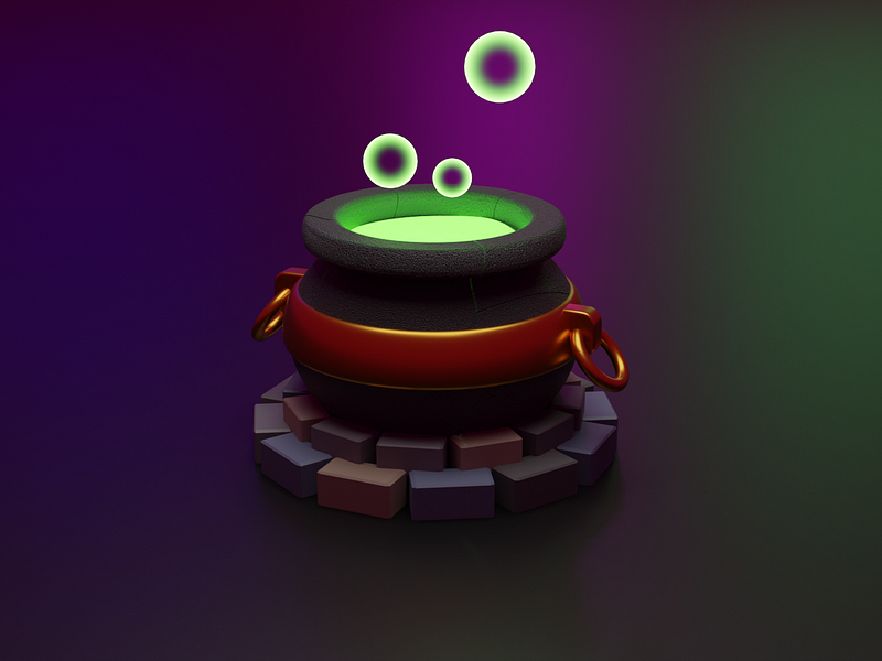 Witches Cauldron 3d blender blender3d design halloween spooky