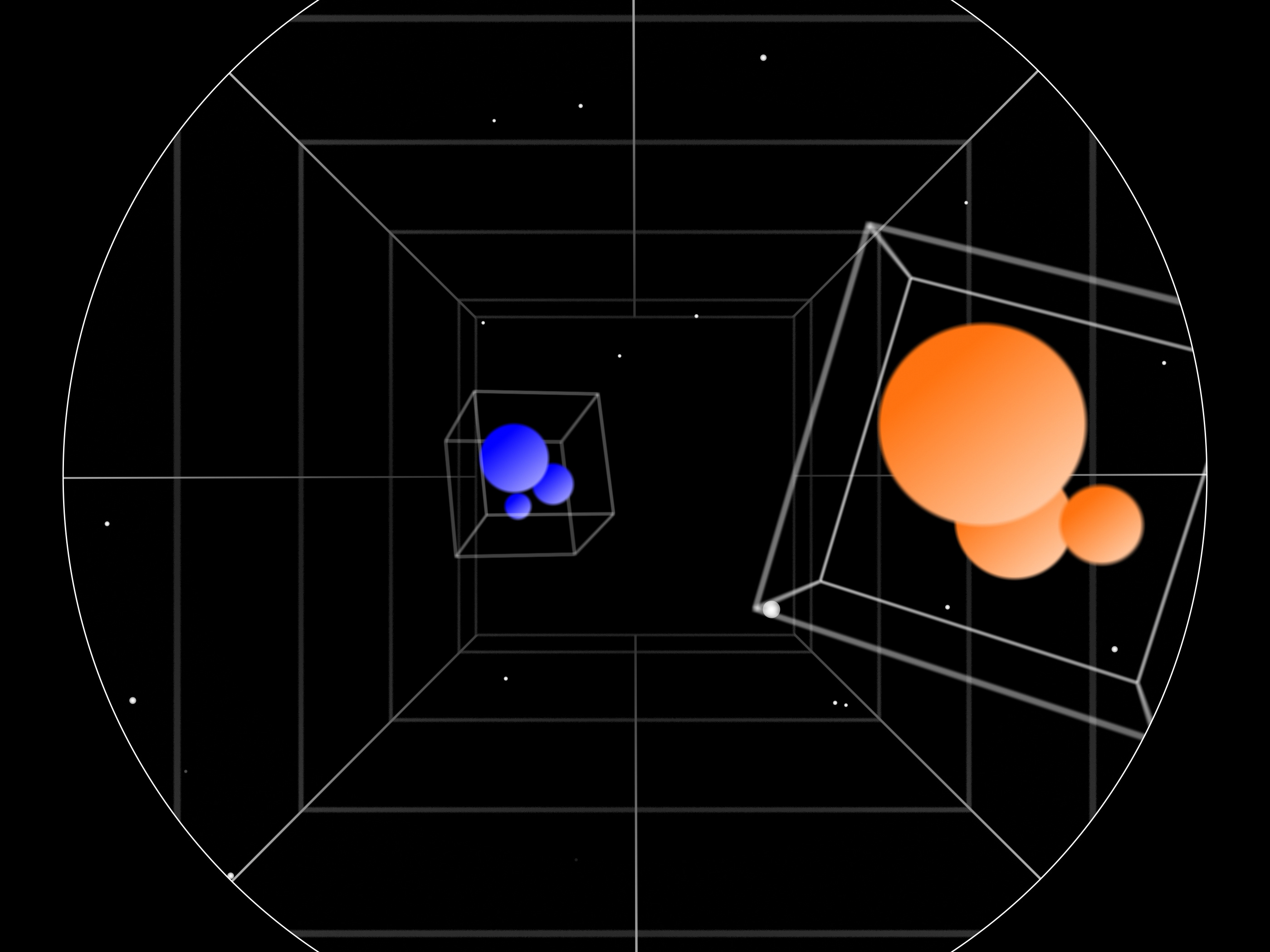 Data cubes flying through space tunnel 3d after effects animation cube dark data gradient motion design motion graphics space spheres tunnel