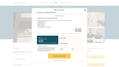 Daily UI #002 Credit Card Checkout checkout credit card desktop medical payment qunomedical ui
