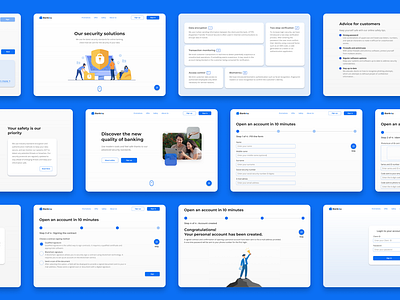 Bank4u - Personal Project bank blue case study flow forms minimal mobile responsive rwd ui web design website