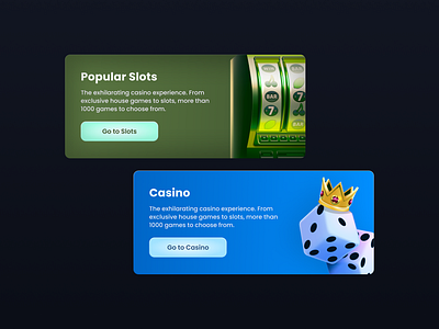 UI Cards - Online Casino cards casino jackpot slots ui cards