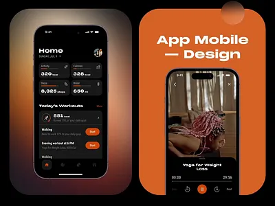 Fitness App animation appdesign dark mode fitness app fitnessgoals fitnesstracking healthandwellness healthtech mobiledesign motion graphics prototyping sport app typography ui uiux userexperience userinterface ux visualdesign