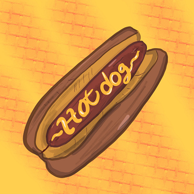 hot dog illustration concept design graphic design illustration typography