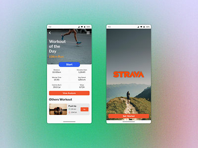 #️⃣0️⃣4️⃣1️⃣ Workout / Exercise - Strava figma phone prototype ui ux uxuidesigner