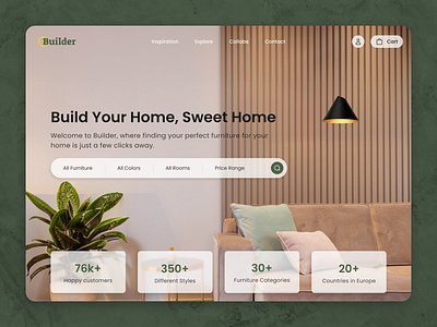 Home Decor - Furniture Website UI Design design furniture home decor logo product design ui ux web design