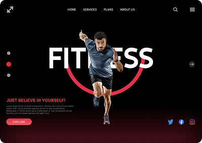 Fitness Website UI Design figma ui design web website website design