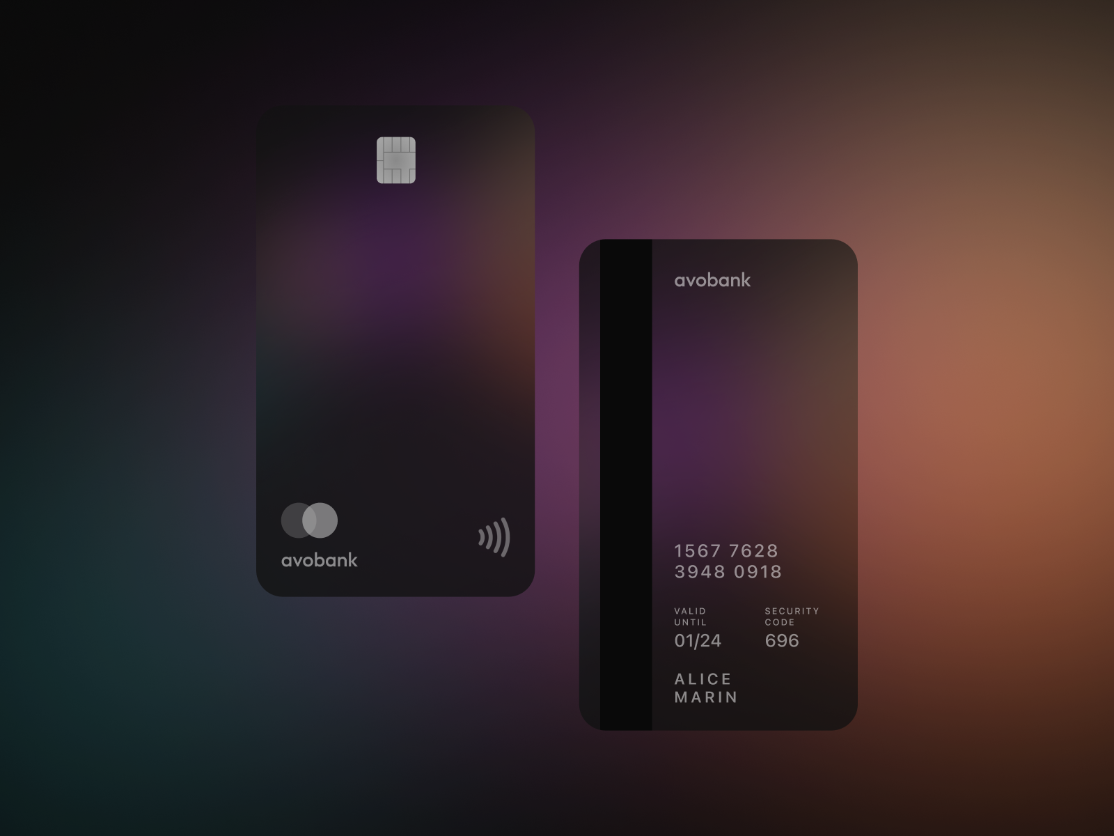 Daily UI #7, Credit card by Alice Marin on Dribbble