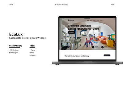 EcoLux case study figma interior design ui uiux design