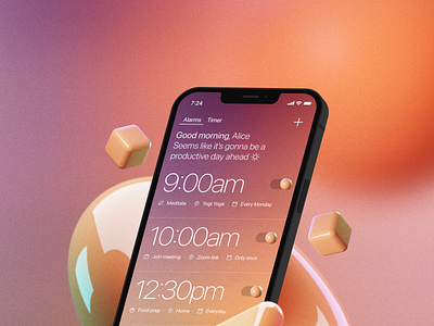 Daily UI #23, Alarms alarm app challenge dailyui figma ui