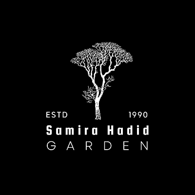 Logo for Garden black logo minimal simple tree white