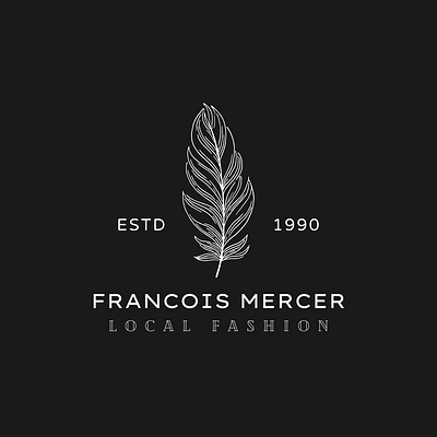 Local Fashion Logo black fashion logo fur logo logo fur modern simple white