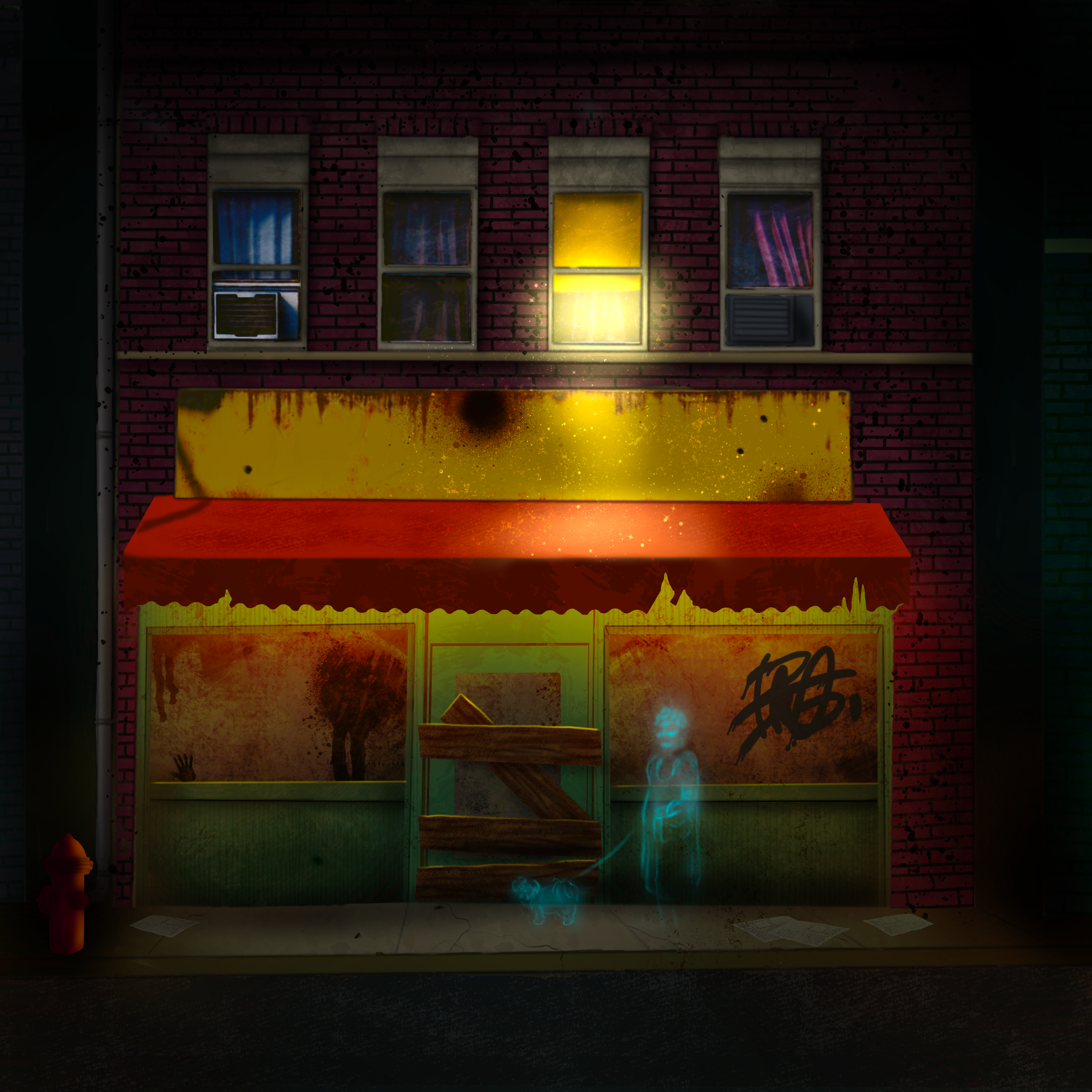 Haunted New York ghost grandma haunted illustration new york