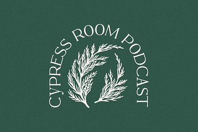 Logo & Brand : Cypress Room Podcast brand design branding cypress evergreen juniper logo logo design podcast podcast branding