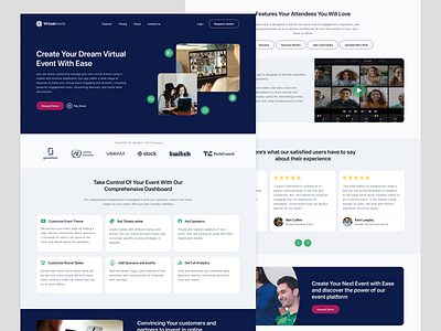 Virtual Event Website app branding design graphic design prototyping typography ui