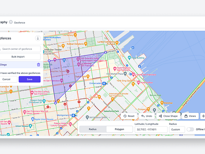 Audience Geofencing and Geotargeting map ui user interface ux