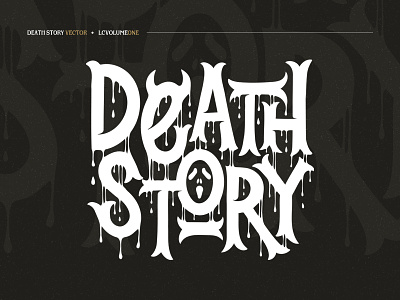 DEATH STORY - LETTERING LOGO artwork branding drawing font game halloween hand lettering handwriting lettering logo logotype sketch typography vector