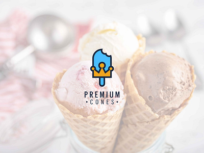 Premium cones, icecream logo,king logo minimalist logo artwork branding combination crown design graphic design icecream illustration king logo logo folio logo mark logodesign modern logo premium simple social media logo vector