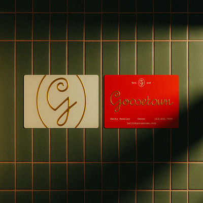 Goosetown Rebrand Elements branding collateral poster print render