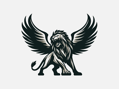 Lion Logo angry lion lion design lion logo lion logo design lion wings lions lions logo roaring lion wings lion