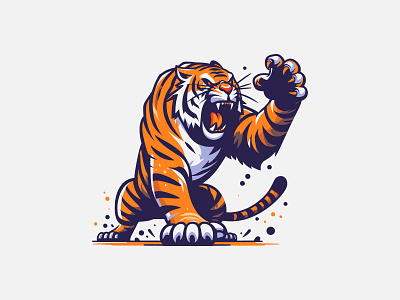 Tiger Fighter Mascot Logo by Angga Agustiya on Dribbble