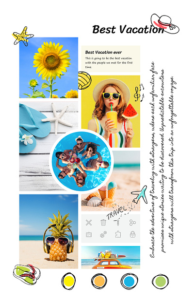 Best Vacation Mood Board branding design graphic design moodboard ui