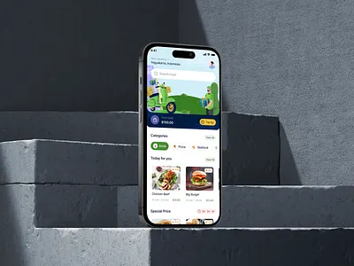 Box Food - Food Delivery Mobile apps clean courier delivery food food app food delivery app illustration ios mobile mobile app mobile design mockup online restaurant shipping shop transaction ui ux