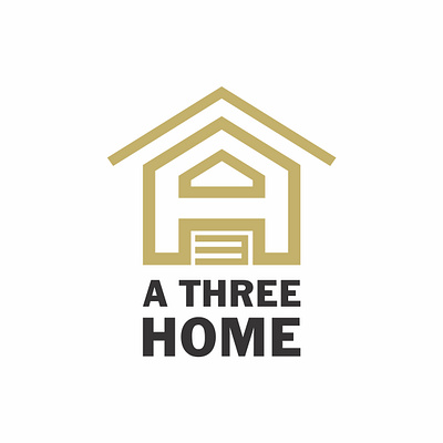 A THREE HOME Logo design
