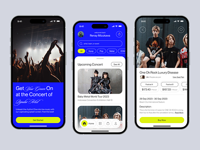 Ticket Concert - Mobile App app band clean concert concert app design essentials inspiration interface kpop marketplace minimal minimalist mobile mobile app mobile design music online ui uiux
