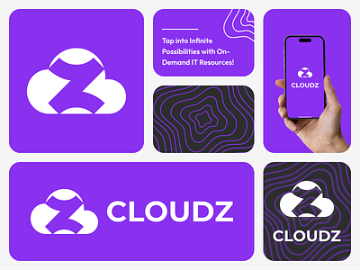 Cloudz Computing branding cloud cloud logo design figma graphic design illustration logo logo design logo inpiration minimal design minimal logo monogram monogram logo purple tech logo ui z z logo z monogram