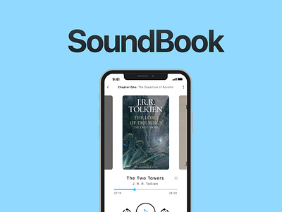 Audiobook App app audio audiobook book design figma flat minimal tolkien ui