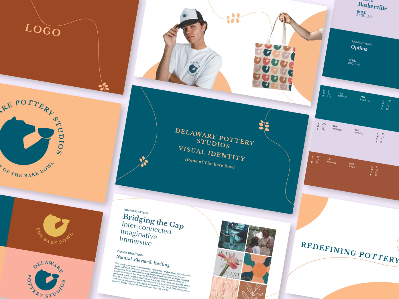 DELAWARE POTTERY STUDIOS VISUAL IDENTITY branding graphic design identity logo