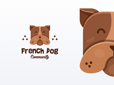 French Bulldog Logo brand branding bulldog logo color design dog logo dog lover french bulldog french bulldog logo illustration logo logo designer prio hans typography ui ux vector