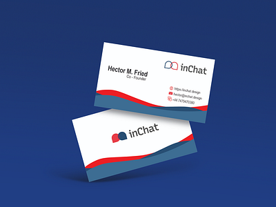 Inchat business card design branding branding design business card design graphic design logo