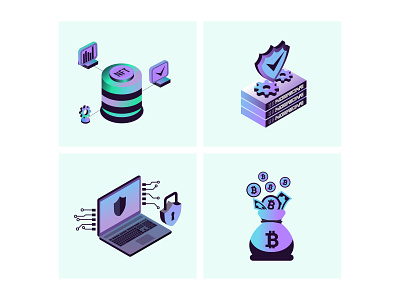 Blockchain -Illustration animation banking bitcoin branding communication connection crypto currency data design gradient illustration nft platform popular security server ui vector zart