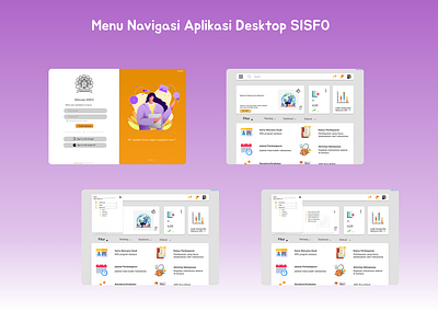 Menu Navigasi App Desktop SISFO graphic design ui