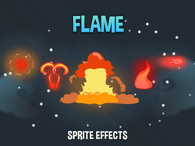 Free Flame Effects Sprite Pack 2d art asset assets effect effects fantasy fire flame game game assets gamedev illustration indie pack set spine sprite sprites