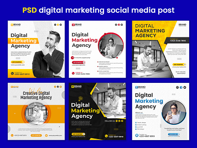 PSD creative and trendy digital marketing social media post corporate post digital marketing flyer graphic design live post marketing social media flyer social media post web banner