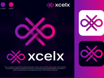 Xcelx Logo | Wordmark Logo | Brabnd Logo | Brand Identity concept digital x logo