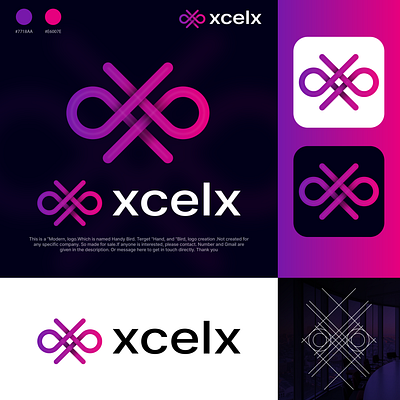 Xcelx Logo | Wordmark Logo | Brabnd Logo | Brand Identity concept digital x logo