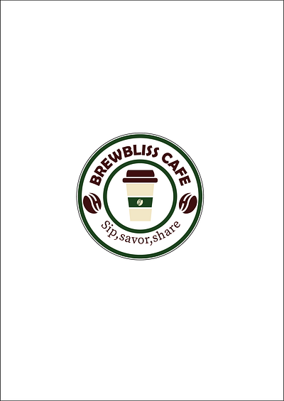 Brewbliss cafe design illustration logo vector