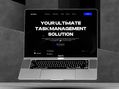 TaskFlow Website 3D Mockup 3d dashboard landing page management mockup popular task team ui ui design web design website