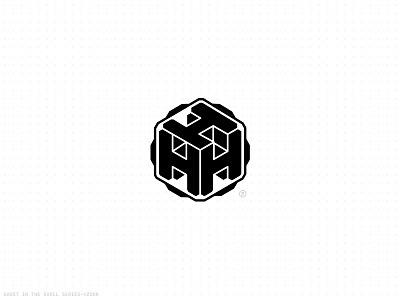H - Ghost in The Shell Series branding cyberpunk design emblem graphic design h logo monogram type vector
