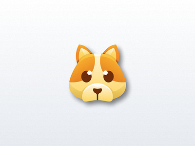 Dog animal app clinic creative cute design dog gradient logo dog logo graphic illustration kitten logo paw pet