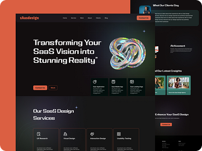 Saas Landing page 3d branding brutalisim creative inspired landing page modern saas ui user experience user interface ux